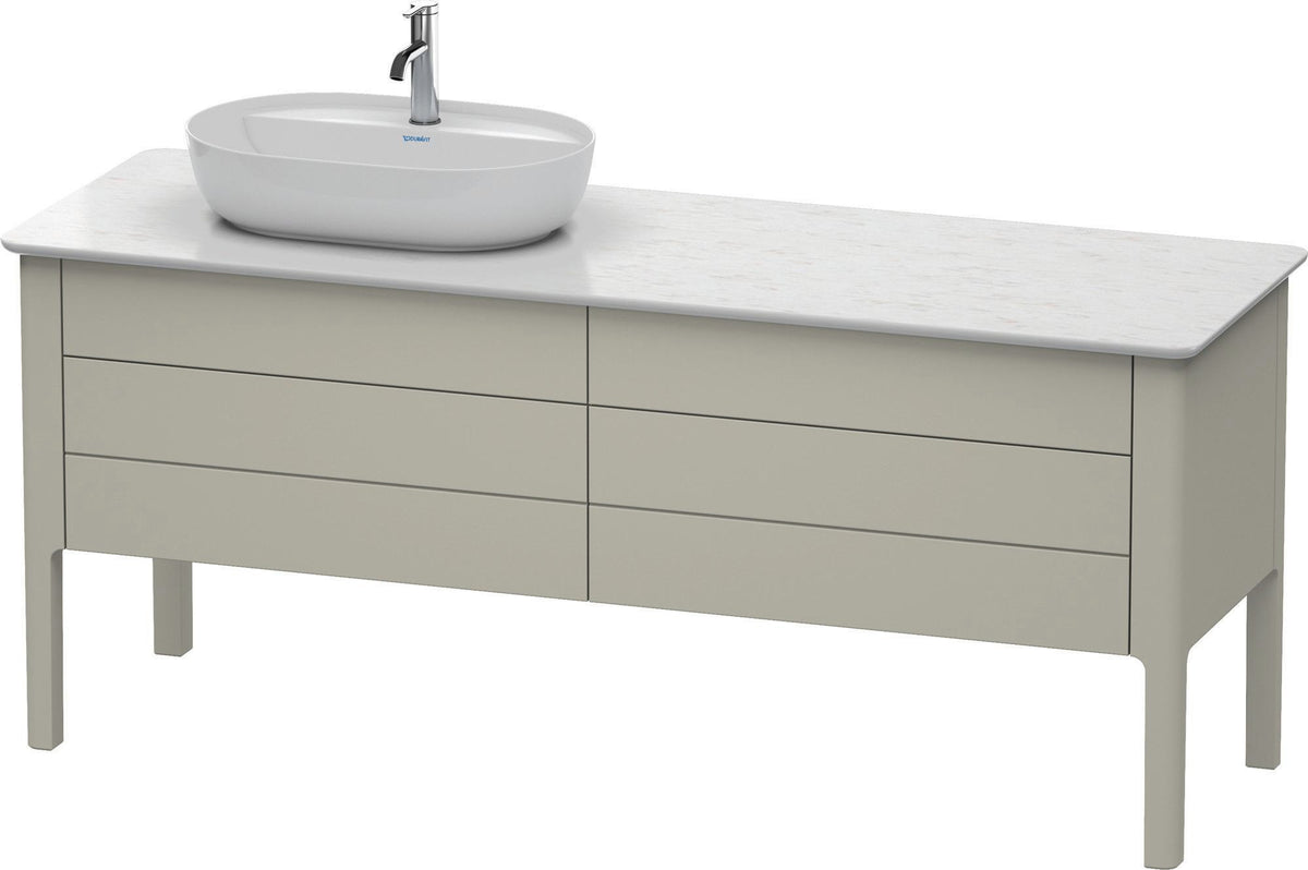 DURAVIT Luv Waschtischunterbau bodenstehend 1733 mm, 2 Auszüge, weiß seidenmatt