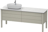 DURAVIT Luv Waschtischunterbau bodenstehend 1733 mm, 2 Auszüge, weiß seidenmatt