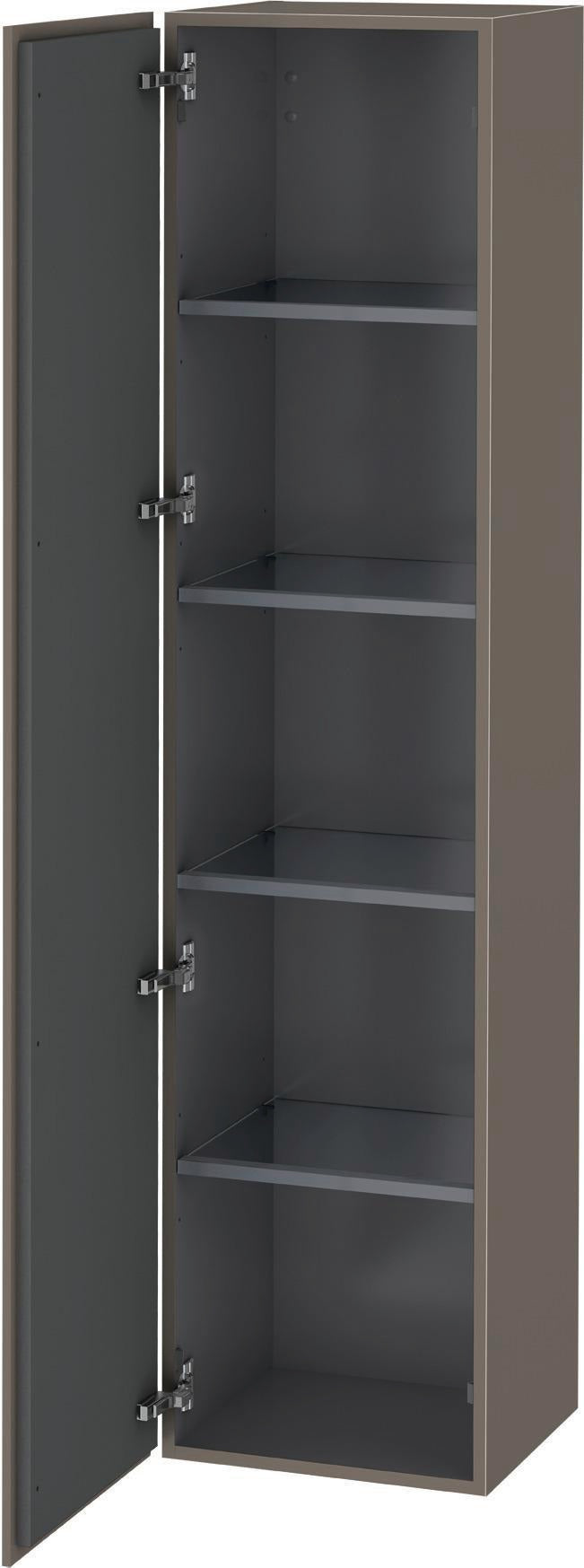 DURAVIT Hochschrank L-Cube 363x400x1760mm 1 Tür links flannel grey seidenmatt