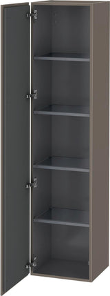 DURAVIT Hochschrank L-Cube 363x400x1760mm 1 Tür links flannel grey seidenmatt