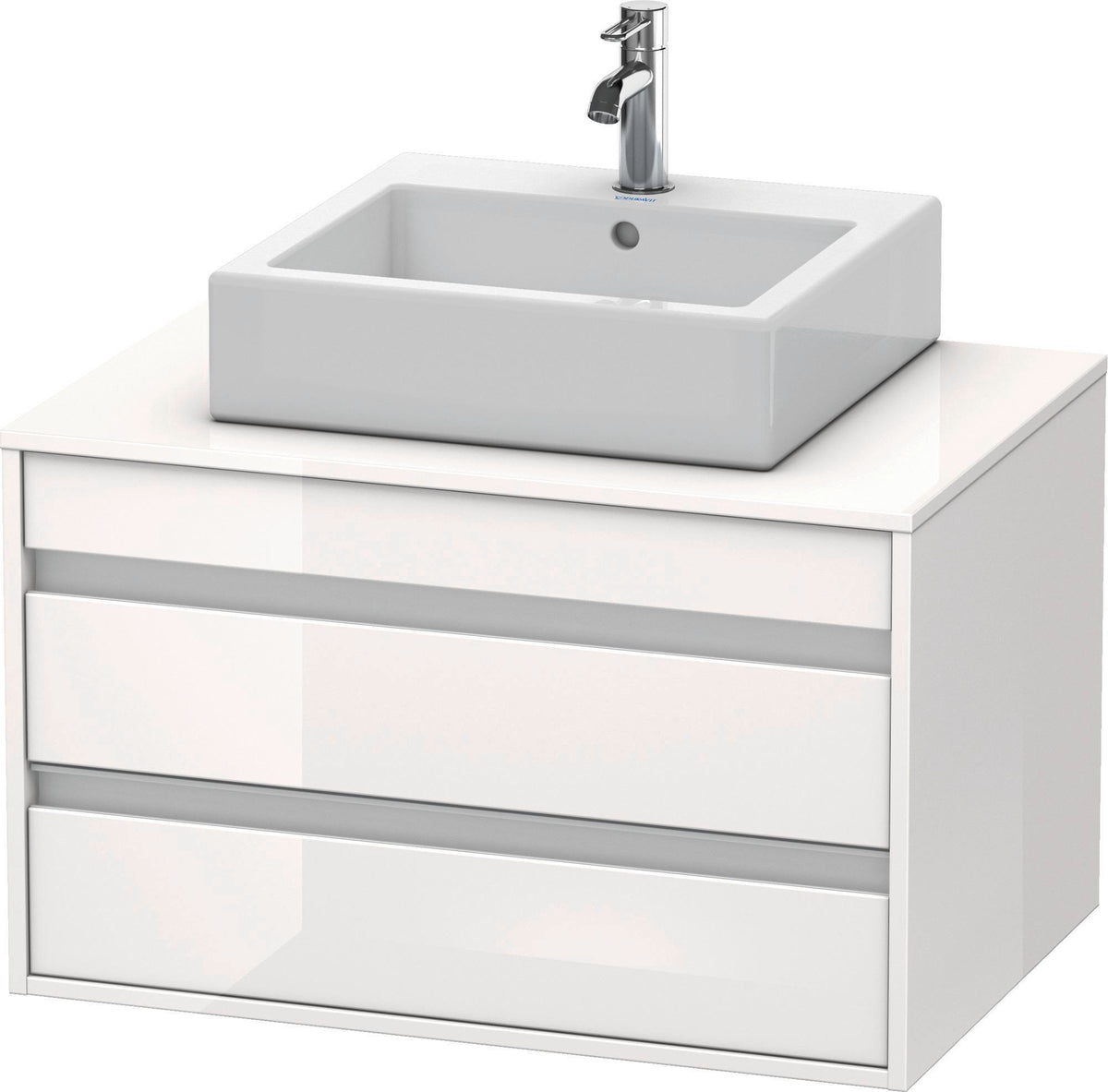 Duravit Ketho Waschtischunterbau 800 mm wandhängend, 2 Schubkästen, basalt matt