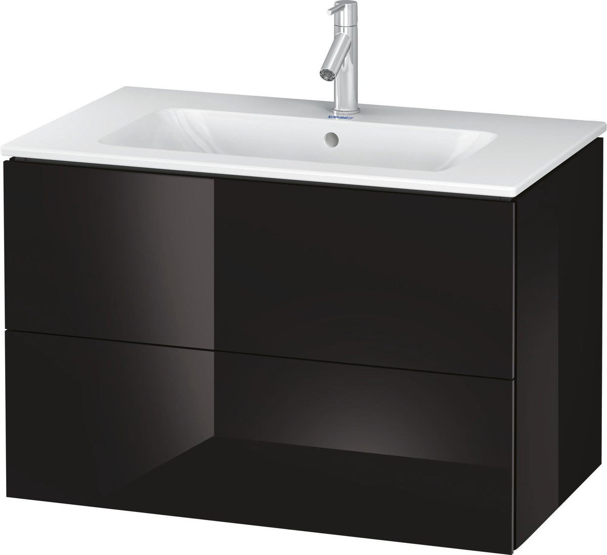 Duravit L-Cube Waschtischunterbau 820 mm taupe matt mit 2 Schubkästen und Tip-On-Technik