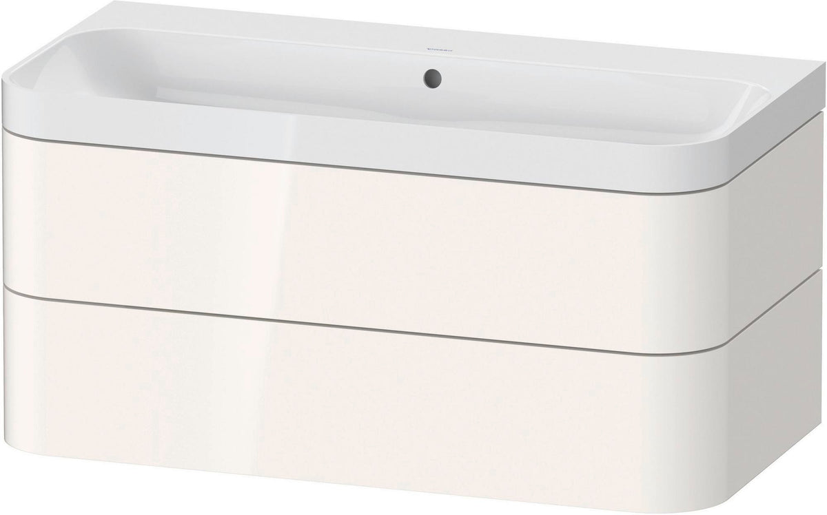 DURAVIT Happy D.2 c-shaped Waschtischset 975 mm wandhängend mit Tip-on und Soft-Close