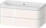 DURAVIT Happy D.2 c-shaped Waschtischset 975 mm wandhängend mit Tip-on und Soft-Close