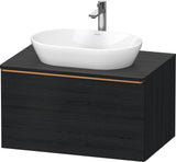 DURAVIT D-Neo Konsolenwaschtischunterbau 800 mm betongrau matt mit Bronze-Griff und Soft-Close-Auszug
