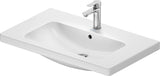 Duravit D-Code 2.0 Waschtisch 800mm mit Überlauf, 1 Hahnloch, Weiß – Wandhängend