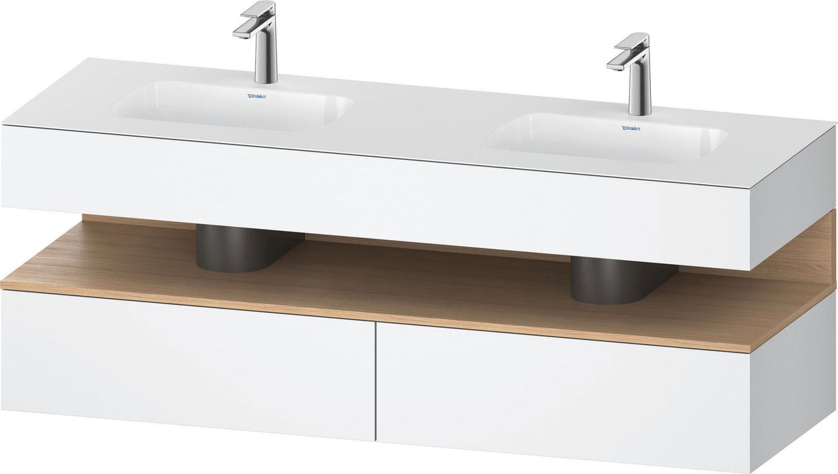 DURAVIT Qatego Studio F. A. Porsche Waschtischset 1600 mm mit Konsolenwaschtischunterbau, 2 Auszüge