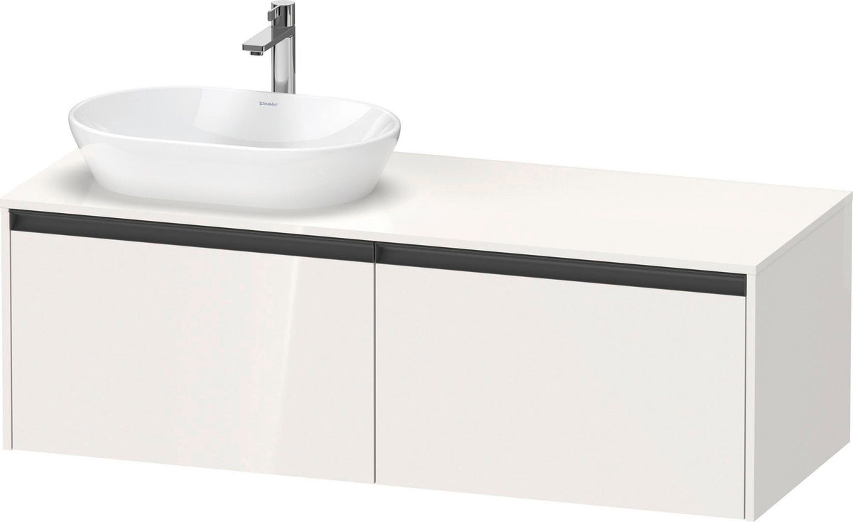 Duravit Ketho.2 Konsolen-Waschtischunterbau 1400 mm Betongrau Matt mit 2 Auszügen