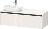 Duravit Ketho.2 Konsolen-Waschtischunterbau 1400 mm Betongrau Matt mit 2 Auszügen