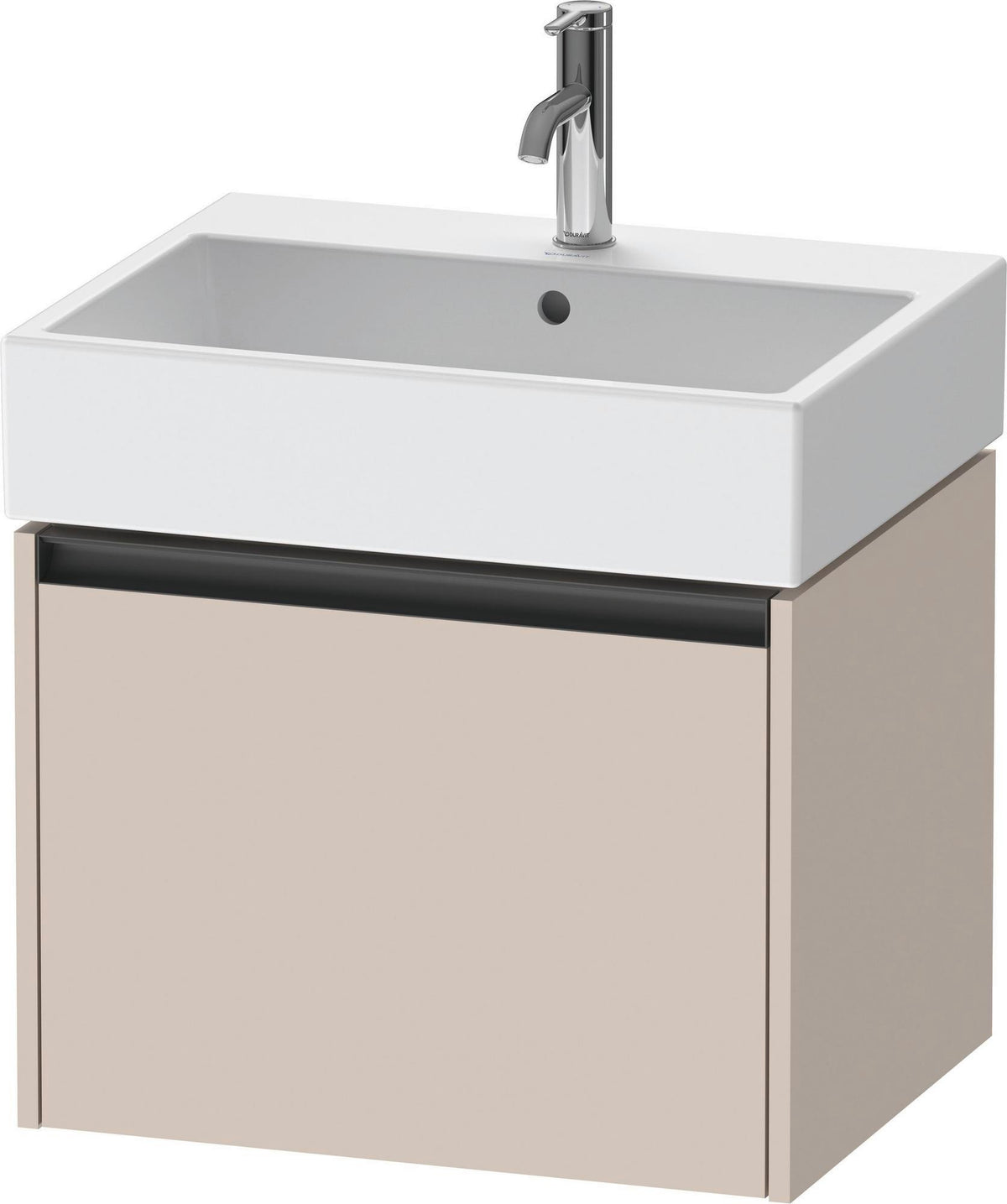 Duravit Ketho.2 Waschtischunterbau 584 mm betongrau matt – wandhängend, 1 Auszug, Soft-Close