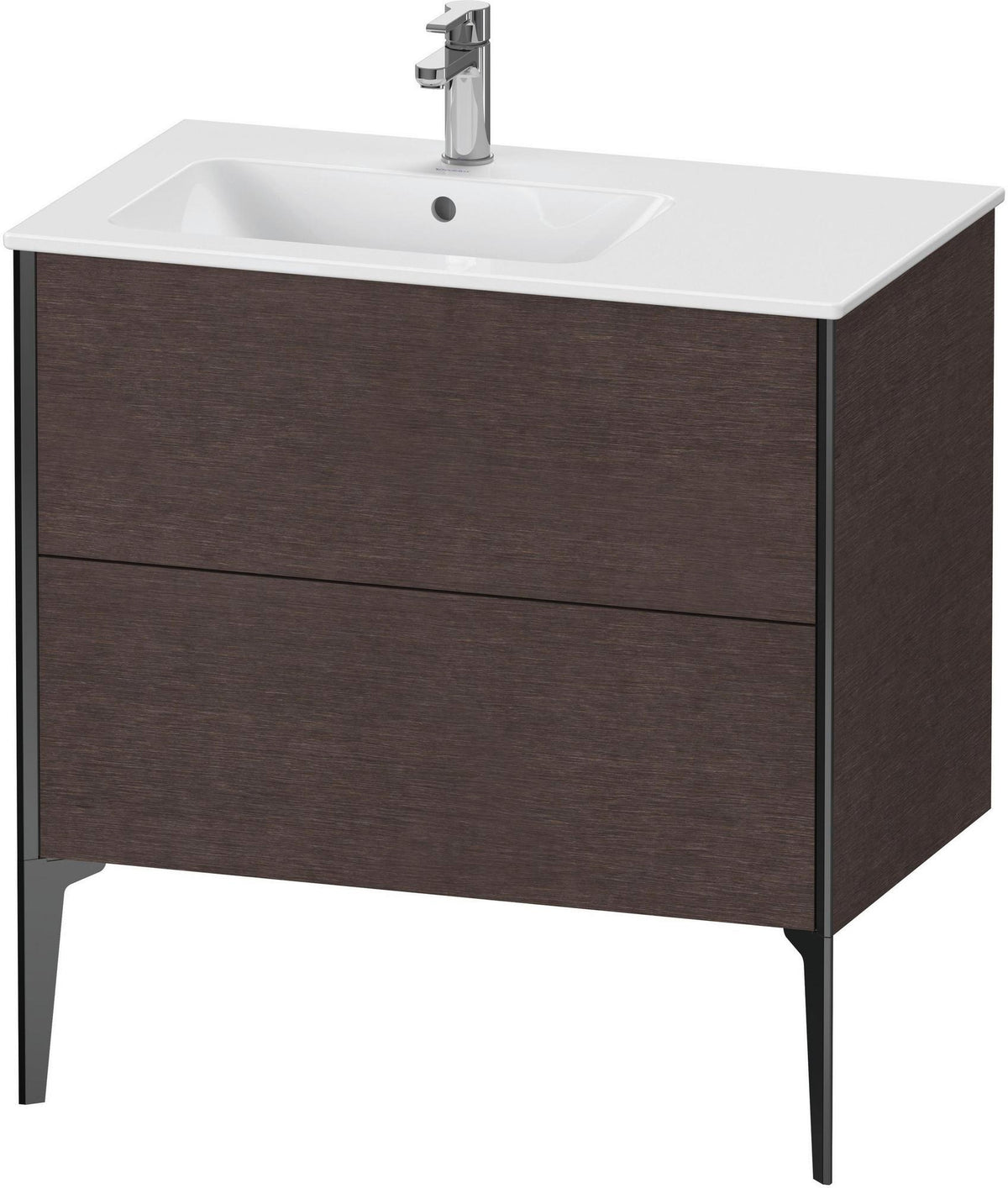 Duravit XViu Waschtischunterbau bodenstehend 810 mm mit 2 Auszügen, weiß matt, Tip-On Technik