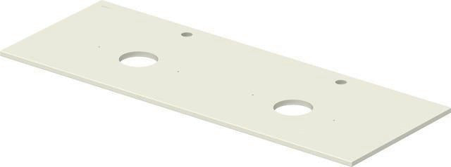 DURAVIT Sivida Konsole 1350x500 mm – 2 Ausschnitte, Weiß, oCast Smooth