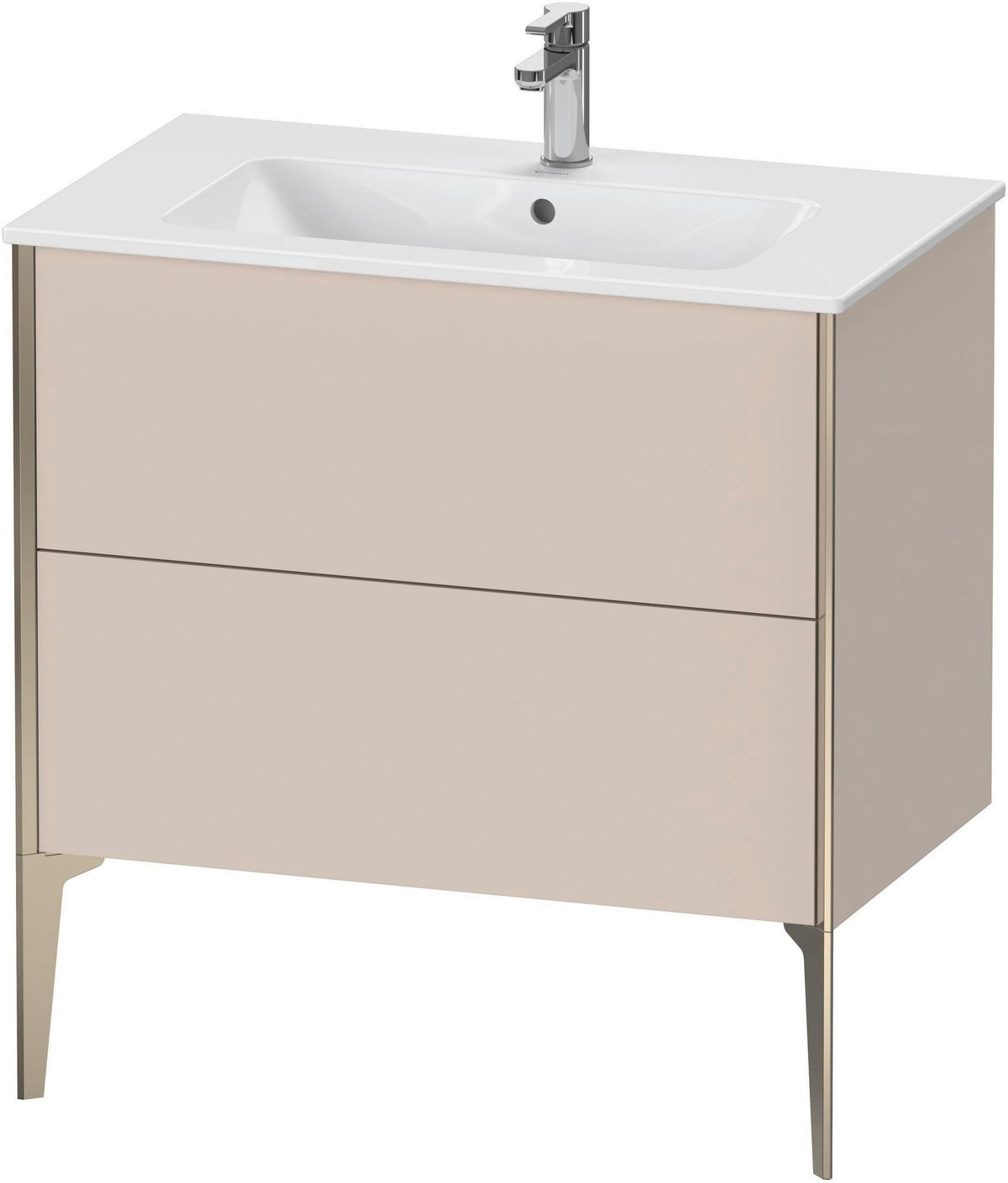 DURAVIT XViu Waschtischunterbau bodenstehend 594x810x480 mm mit 2 Auszügen, weiß matt