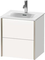 DURAVIT XViu Waschtischunterbau 510 mm wandhängend, 2 Schubkästen, Tip-on, Weiß seidenmatt