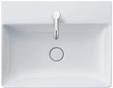 Duravit DuraSquare Waschtisch 600 mm weiß mit Hahnloch ohne Überlauf für Wandmontage