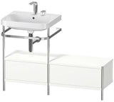 Duravit Happy D.2 Plus Waschtischset 1200 mm taupe supermatt – Einrichtungssystem Nussbaum rechts, bodenstehend, mit Hahnloch