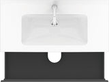 Duravit L-Cube Waschtischunterbau 1020 mm taupe matt – wandhängend, 2 Schubkästen, Tip-On
