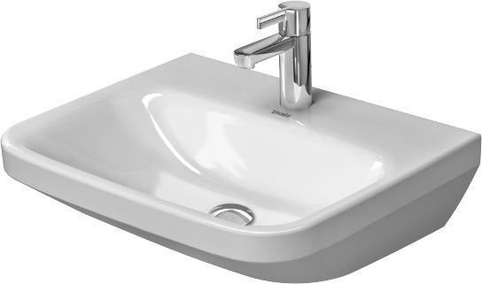 DURAVIT DuraStyle Waschtisch 550 mm Weiß mit Hahnlochbank, 1 Hahnloch, ohne Überlauf