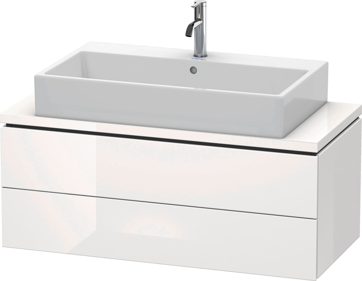DURAVIT L-Cube Konsolenwaschtischunterbau 1020 mm betongrau matt, 2 Schubkästen, Tip-On