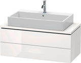 DURAVIT L-Cube Konsolenwaschtischunterbau 1020 mm betongrau matt, 2 Schubkästen, Tip-On