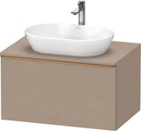 DURAVIT D-Neo Konsolenwaschtischunterbau 800 mm betongrau matt mit Bronze-Griff und Soft-Close-Auszug