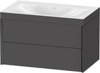anthrazit / m.Viu,2Schubk.503x800x480mm o.Hl,schwarz matt/graphit matt.Rahmen / graphit matt