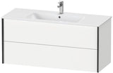 Duravit Waschtischunterbau XVIU 1210x560x480mm 2 Schubkästen Schürze s-matt Nussbaum