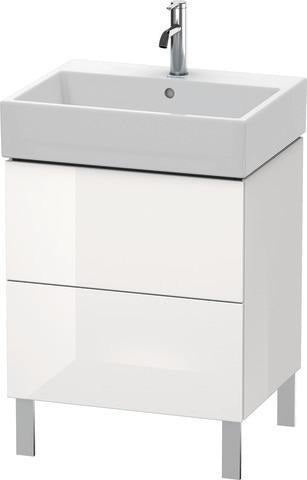 Duravit L-Cube Waschtischunterbau 584 mm taupe supermatt mit Tip-On-Technik