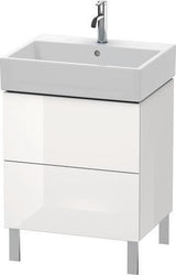 Duravit L-Cube Waschtischunterbau 584 mm taupe supermatt mit Tip-On-Technik