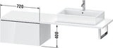 Duravit L-Cube Unterschrank 720 mm taupe supermatt mit Auszug und Dämpfung