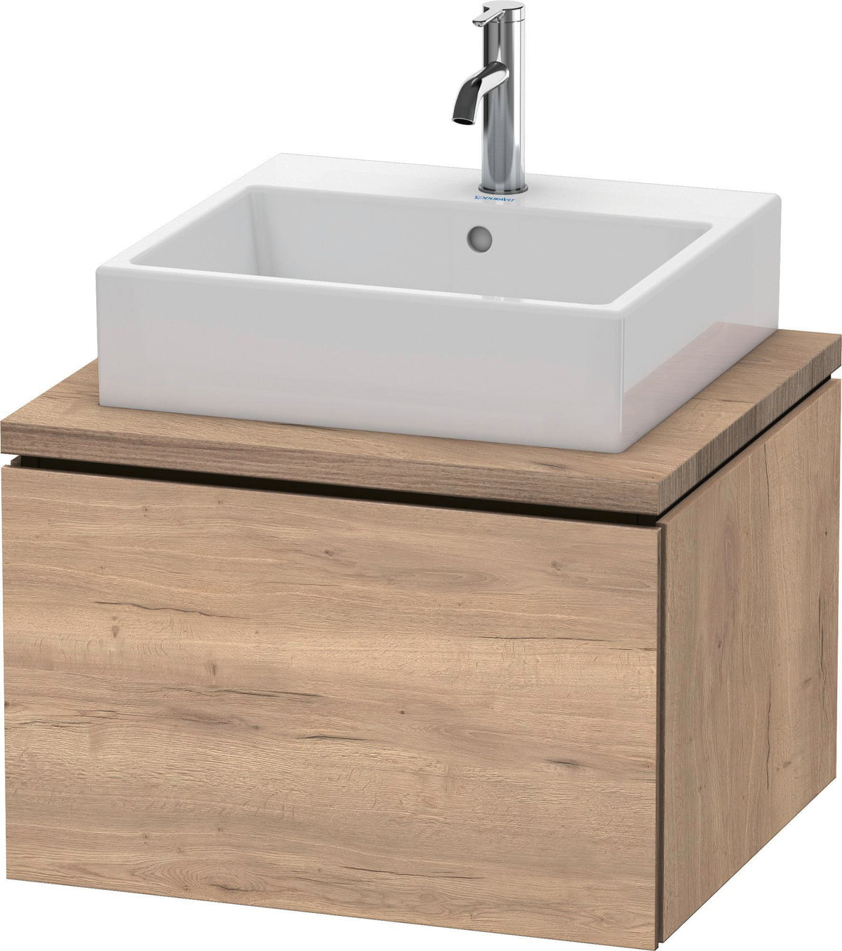 DURAVIT L-Cube Konsolenwaschtischunterbau 620 mm betongrau matt, 1 Auszug, wandhängend