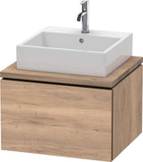 DURAVIT L-Cube Konsolenwaschtischunterbau 620 mm betongrau matt, 1 Auszug, wandhängend