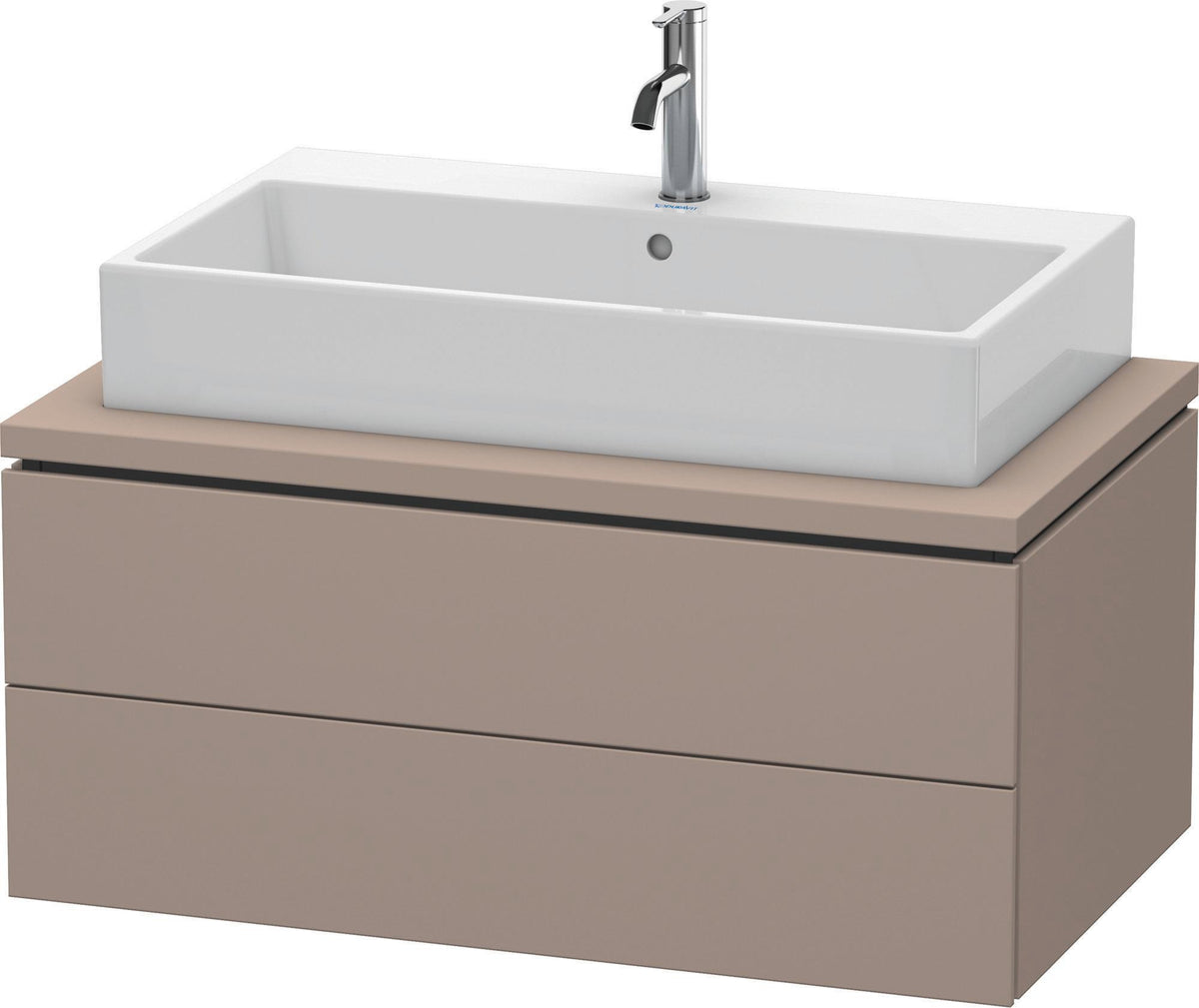 DURAVIT L-Cube Konsolenwaschtischunterbau 920 mm, 2 Schubkästen, Betongrau Matt, wandhängend