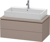 DURAVIT L-Cube Konsolenwaschtischunterbau 920 mm, 2 Schubkästen, Betongrau Matt, wandhängend