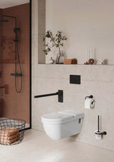 DURAVIT D-Code Bürstengarnitur wandhängend aus Messing in Chrom – 154 x 154 x 342 mm