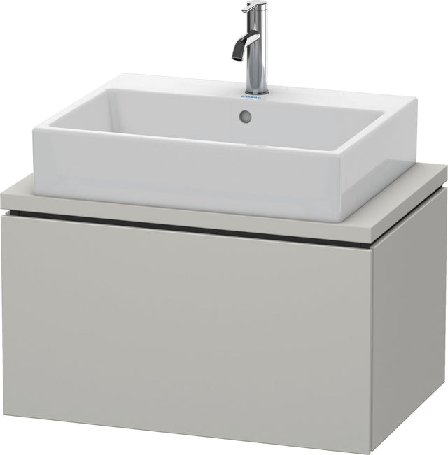 DURAVIT L-Cube Konsolenwaschtischunterbau 720 mm betongrau matt mit Tip-on-Auszug