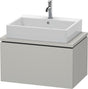 DURAVIT L-Cube Konsolenwaschtischunterbau 720 mm betongrau matt mit Tip-on-Auszug