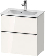 Duravit D-Neo Waschtischunterbau 610 mm betongrau matt mit Soft-Close und Bronze-Griff