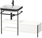 Duravit Waschtischset Happy D.2 Plus 1200x490 mm Ein Hahnloch Taupe Supermatt mit Konsole