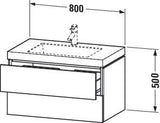 Duravit Waschtischset L-Cube 800 mm mit Vero Air Möbelwaschtisch – wandhängend, 2 Schubkästen