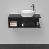 DURAVIT D-Neo Waschtischunterbau wandhängend 800 mm betongrau matt, Becken rechts, 1 offenes Fach