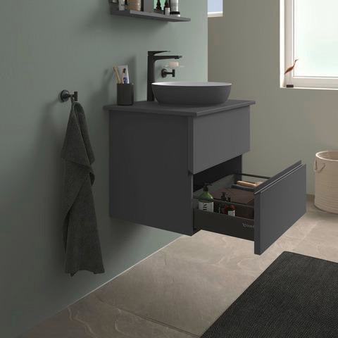DURAVIT Sivida Waschtischset 680x500mm mit Konsole – Weiß, Aufsatzbecken, medizinische Ausführung