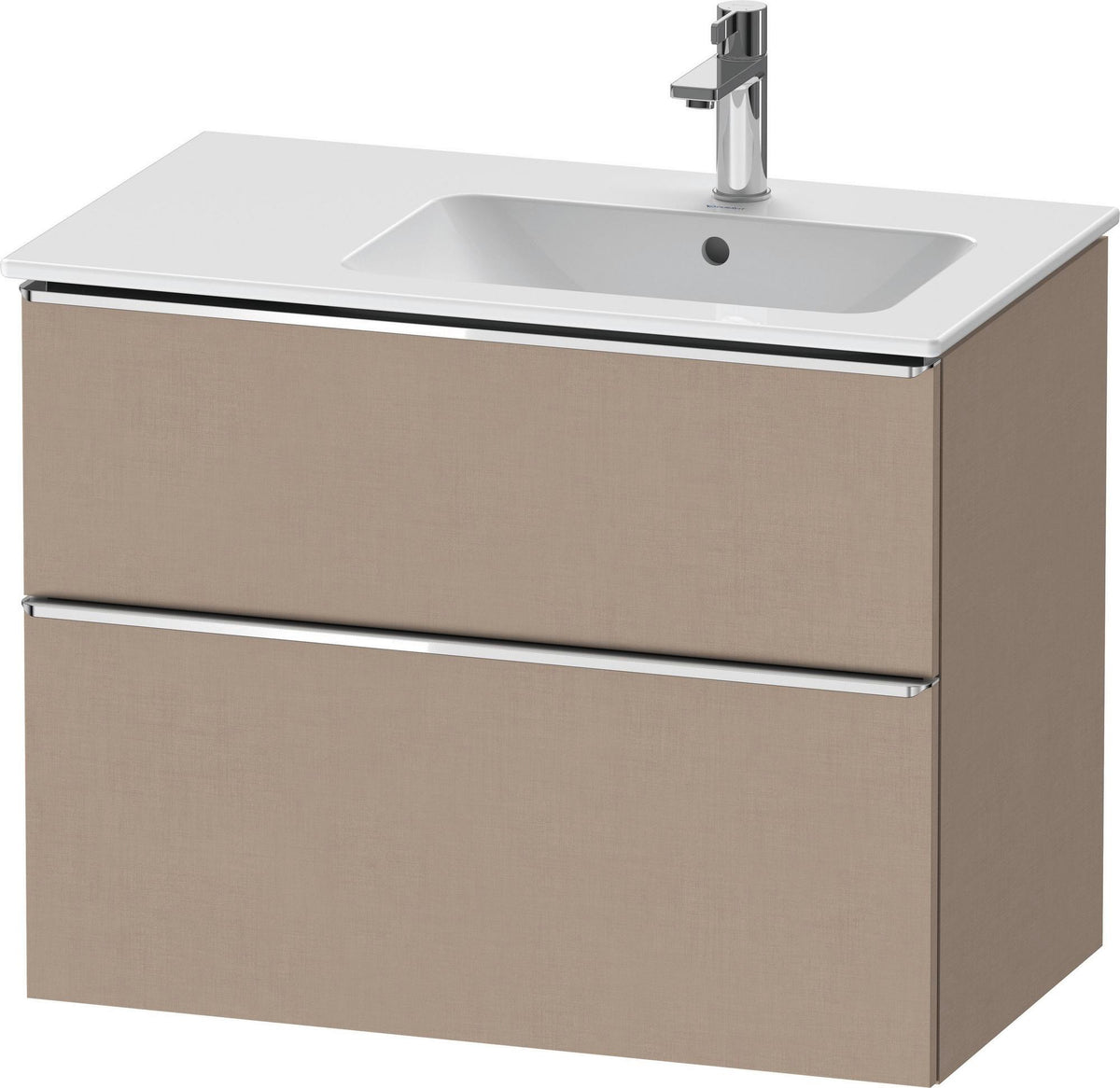 DURAVIT D-Neo Waschtischunterbau 810 mm Weiß Matt mit Bronze Griff und Soft-Close