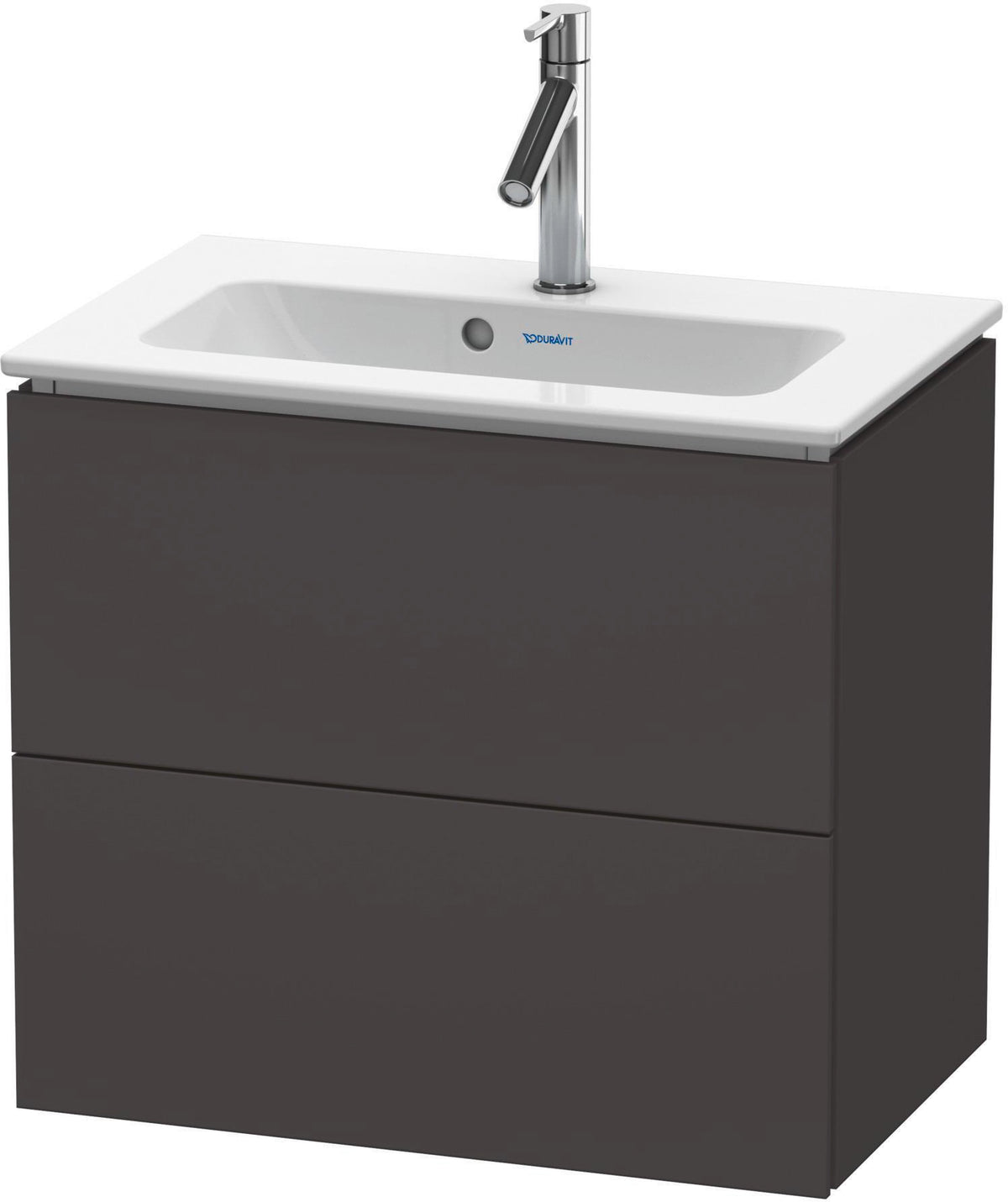 Duravit L-Cube Waschtischunterbau 620 mm Weiß Matt mit 2 Schubkästen und Tip-On Technik