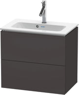 Duravit L-Cube Waschtischunterbau 620 mm Weiß Matt mit 2 Schubkästen und Tip-On Technik