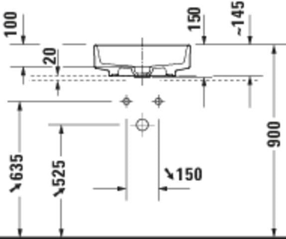 Duravit Balcoon Aufsatzbecken 450x450 mm weiß geschliffen mit Ablaufventil