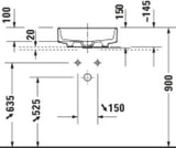 Duravit Balcoon Aufsatzbecken 450x450 mm weiß geschliffen mit Ablaufventil