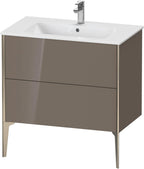flannel grey hochglanz / Mitteldichte Faserplatte (MDF) / Ausz.champagner