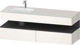 DURAVIT Qatego Studio F. A. Porsche Einbauwaschtisch mit Konsolenwaschtischunterbau 1600 mm Weiß Matt