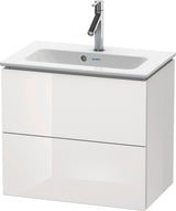 Duravit L-Cube Waschtischunterbau 620 mm Weiß Matt mit 2 Schubkästen und Tip-On Technik